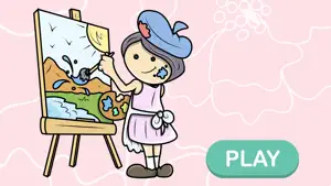 油漆 女孩 幼儿早教 游戏 免费游戏 油画 实践 儿童 宝宝截图1