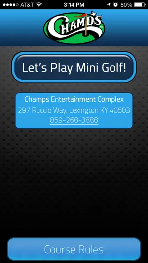 Champs Entertainment Complex Mini Golf Scorecard截图2