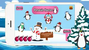 走！小企鹅射击乐趣，为孩子们玩成人教育免费游戏截图1